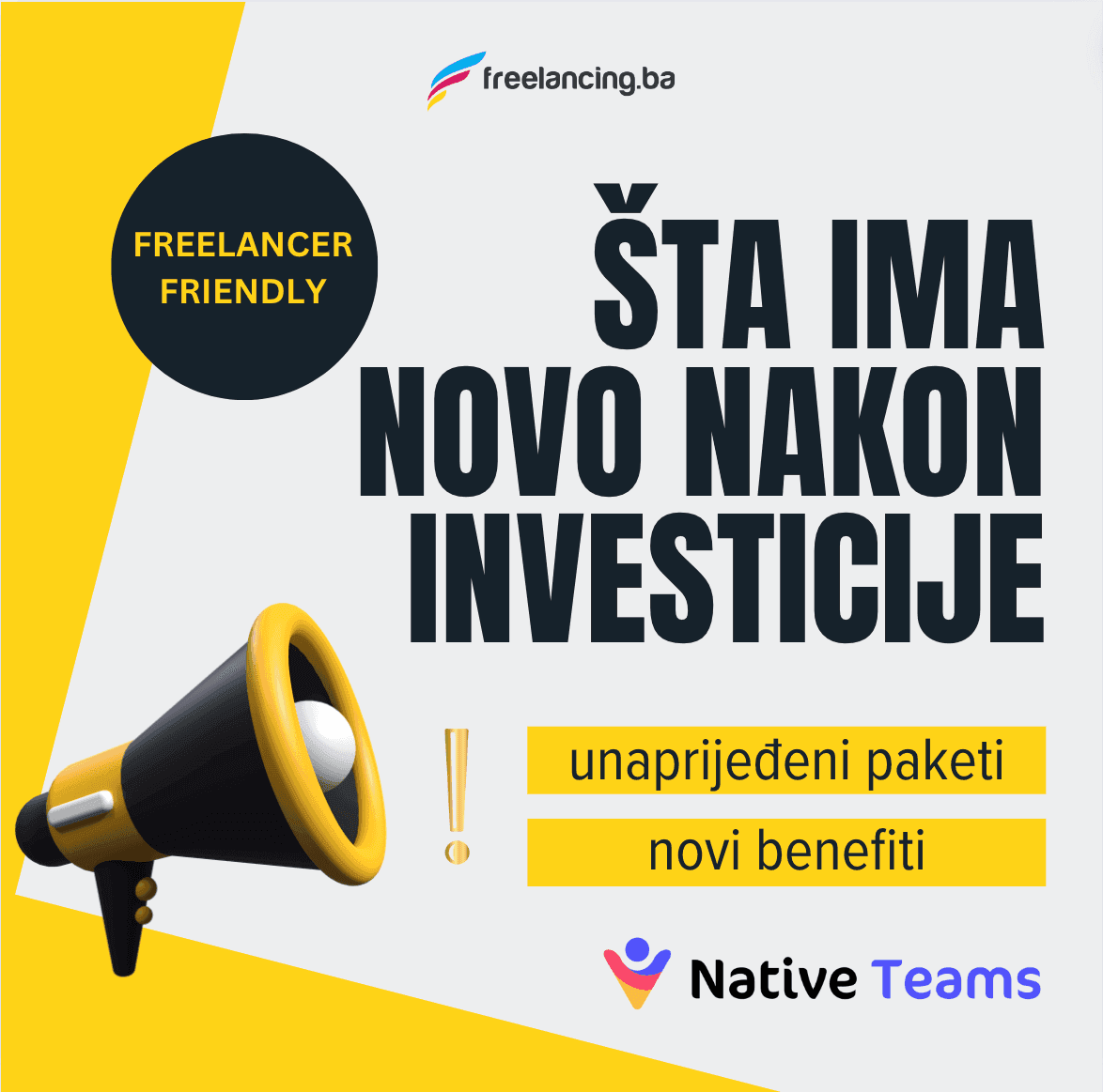 SVE ŠTO TREBA DA ZNATE  o unapređenim paketima i benefitima Native Teams platforme