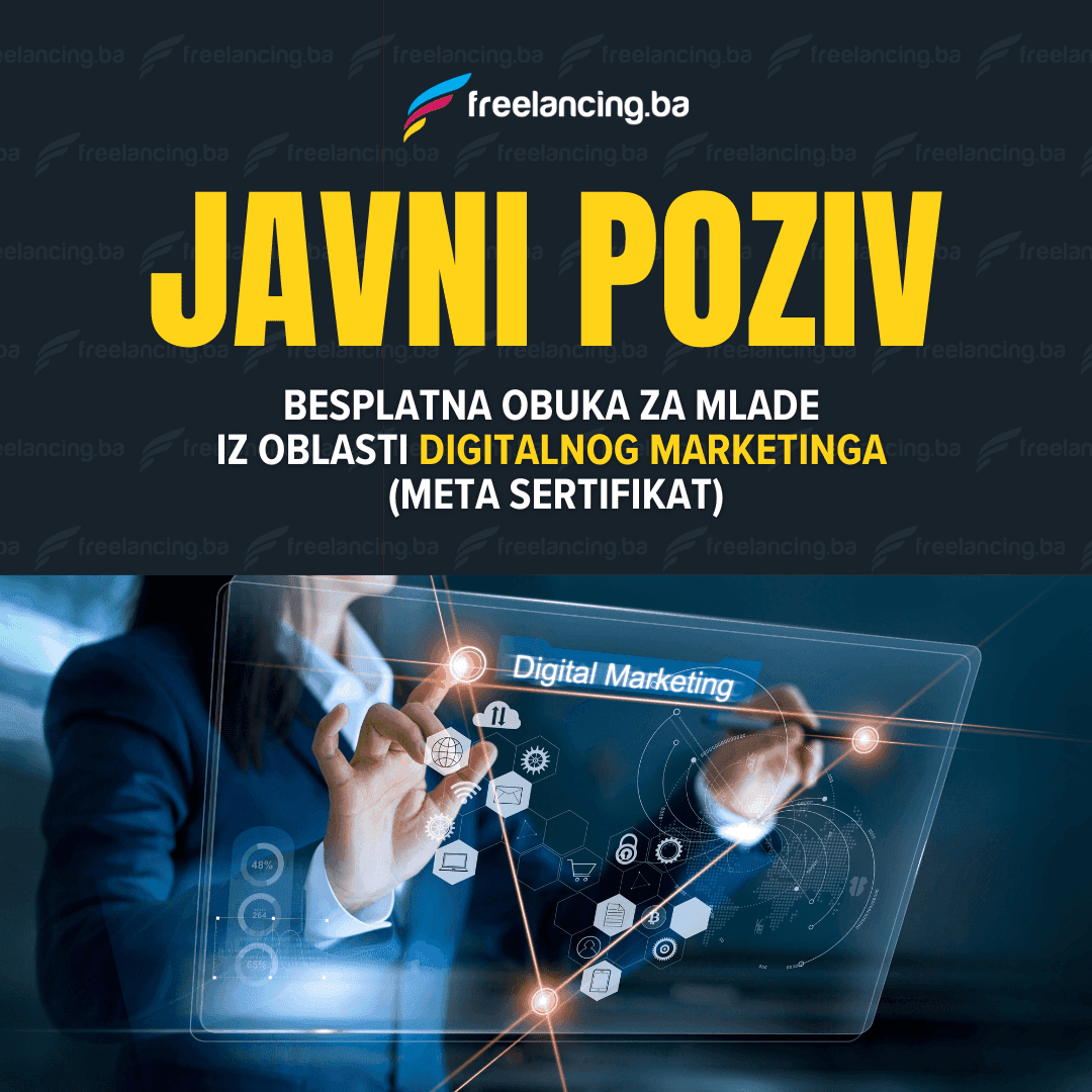 JAVNI POZIV: Besplatna obuka za mlade iz oblasti Digitalnog marketinga (META certifikat)