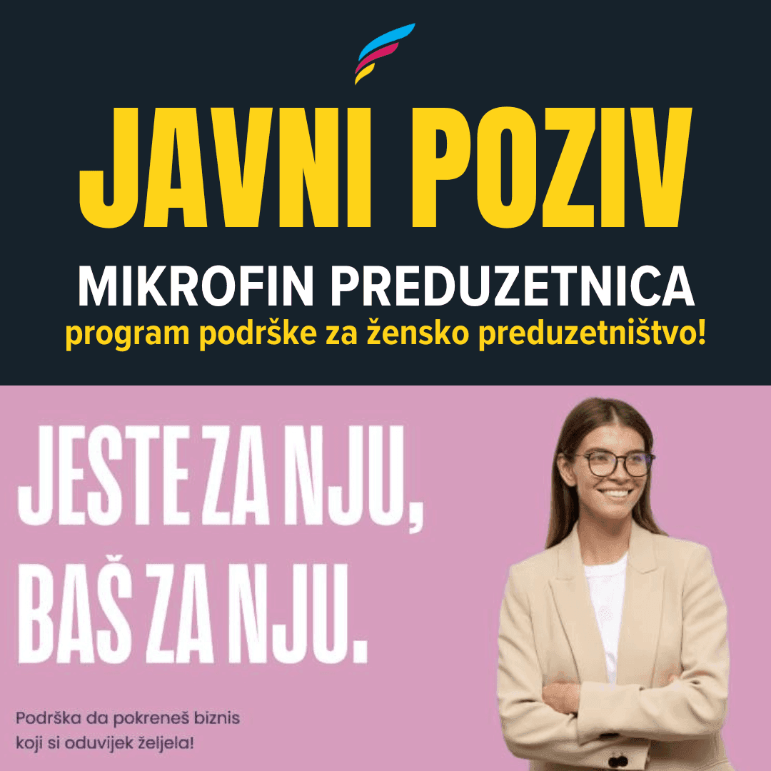 Javni poziv - MIKROFIN pogram podrške za žensko preduzetništvo